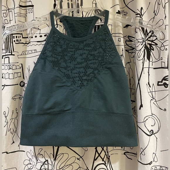 Betsey Johnson Bra Performance Racerback Fitness Sports Jade Teal Size Medium - Picture 5 of 13